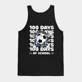 100 Days of school typography featuring a Dabbing Football #2 Tank Top